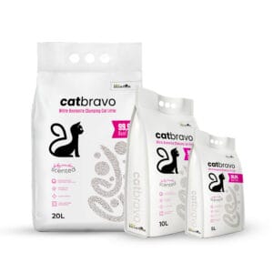 Catbravo Baby Powder Scented White Bentonite Clumping Cat Litter
