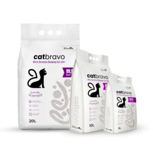 Catbravo Lavender Scented White Bentonite Clumping Cat Litter